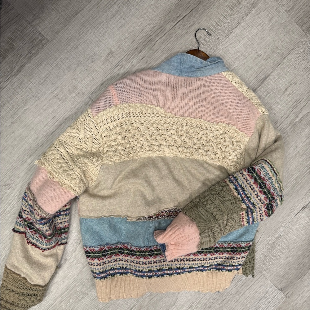 Multicolor Patchwork Bomber Jacket NWT - image 4